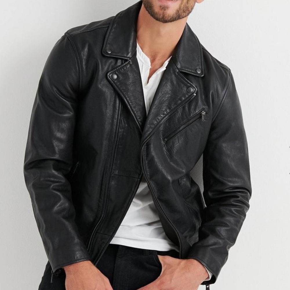 Lucky Brand Leather Biker Jacket
